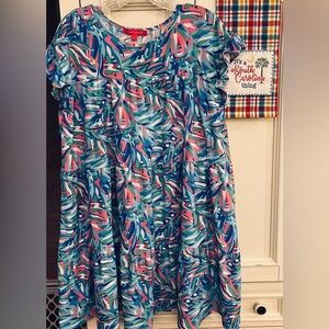Simply Southern Colorful Leaf Print Dress